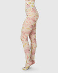SWEDISH STOCKINGS - COLLANT HELEN BULLOCK FLORAL - BLANC COCONUT