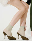 SWEDISH STOCKINGS - ERICA CROCHET SOCKS - MINT