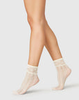 SWEDISH STOCKINGS - ERICA CROCHET SOCKS - IVORY
