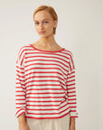 NAIF - FREDDIE SWEATER - RED/IVORY - SS26