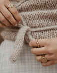 HAWKLY - BAGUE SQUARE SIGNET - BRONZE