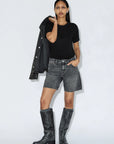 DR DENIM - SHORT HILL - MID GREY USED - PÉ26