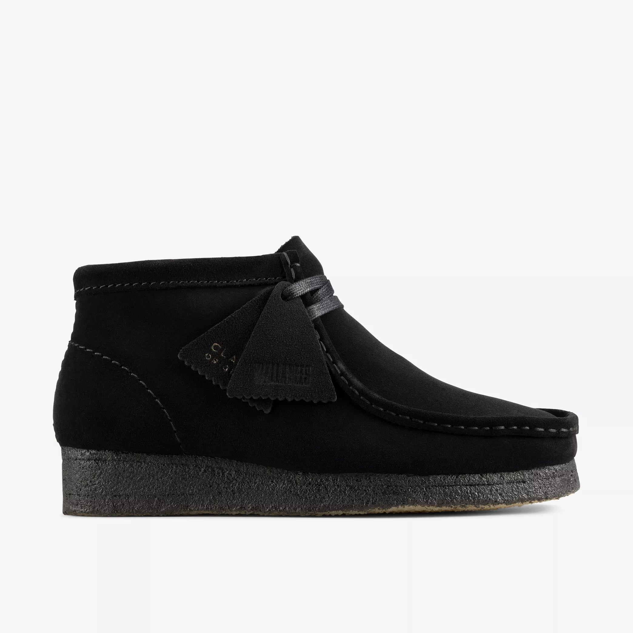 【Clarks】WALLABEES ブラック Wallabee. / レディース ワラビー （ブラックタンブルドレザー