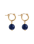 LISBETH JEWELRY - SODALITE BEAD HOOPS - GOLD FILLED