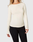 SWEDISH STOCKINGS - HILLEVI TOP - IVORY CASHMERE