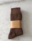 BILLY BAMBOO - CHAUSSETTES HAUTES EN COTON COTELÉ - NEUTRE