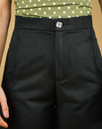 MERCEDES MORIN - BARREL PANTS - BLACK - SS26