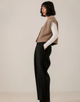 BARE KNITWEAR - ALPACA CARDIGAN WITH BUTTONS - DARK FAWN - FW26