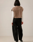 BARE KNITWEAR - ALPACA CARDIGAN WITH BUTTONS - DARK FAWN - FW26