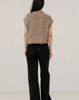 BARE KNITWEAR - IRIS ALPACA CARDIGAN - DARK FAWN - FW25