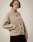 BARE KNITWEAR - CARDIGAN SHAWL OVERSIZE - MARBLE - AH26
