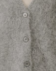 BARE KNITWEAR - SURI ALPACA CARDIGAN - GREY - FW25
