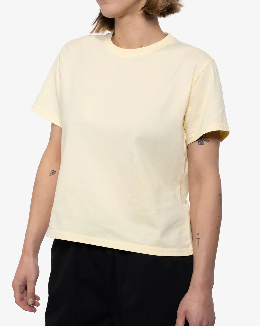 COLORFUL STANDARD - SHORT BOXY T-SHIRT - IVORY WHITE
