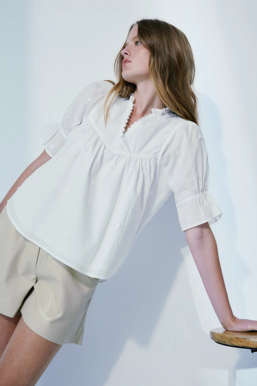 MELISSA NEPTON - CANDICE BLOUSE - OFF-WHITE - SS24