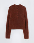 CORDERA - BABY ALPACA POLO SWEATER - TERRACOTTA - FW25