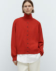 CORDERA - MERINO WOOL BUTTONED SWEATER - RED - FW25