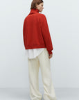 CORDERA - MERINO WOOL BUTTONED SWEATER - RED - FW25