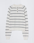 CORDERA - MERINO WOOL STRIPED POLO - WHITE - FW25