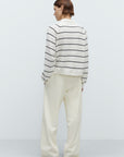 CORDERA - MERINO WOOL STRIPED POLO - WHITE - FW25