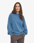 COLORFUL STANDARD - CHANDAIL COTON OUATÉ SURDIMENSIONNÉ - INDIGO DÉLAVÉ