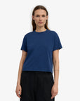 COLORFUL STANDARD - T SHIRT BOXY COURT - MARINE BLEU