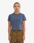 COLORFUL STANDARD - BOXY CROP T-SHIRT - NEPTUNE BLUE