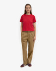 COLORFUL STANDARD - T SHIRT BOXY COURT - ROUGE SCARLET