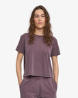 COLORFUL STANDARD - T SHIRT BOXY COURT - RAISIN DÉLAVÉ