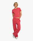 COLORFUL STANDARD - BOXY CROP TEE - FADED RED