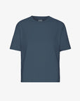 COLORFUL STANDARD - T SHIRT BOXY COURT - BLEU PETROLE