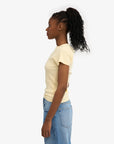 COLORFUL STANDARD - T-SHIRT COTELÉ - JAUNE DOUX