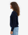COLORFUL STANDARD - CARDIGAN MERINO WOOL COLLAR - NAVY