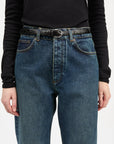 SKALL STUDIO - CEINTURE CLASSIQUE - NOIR CROCO