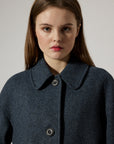 BRIXTOL TEXTILES - EDIE COAT - BLUE MELANGE - FW25