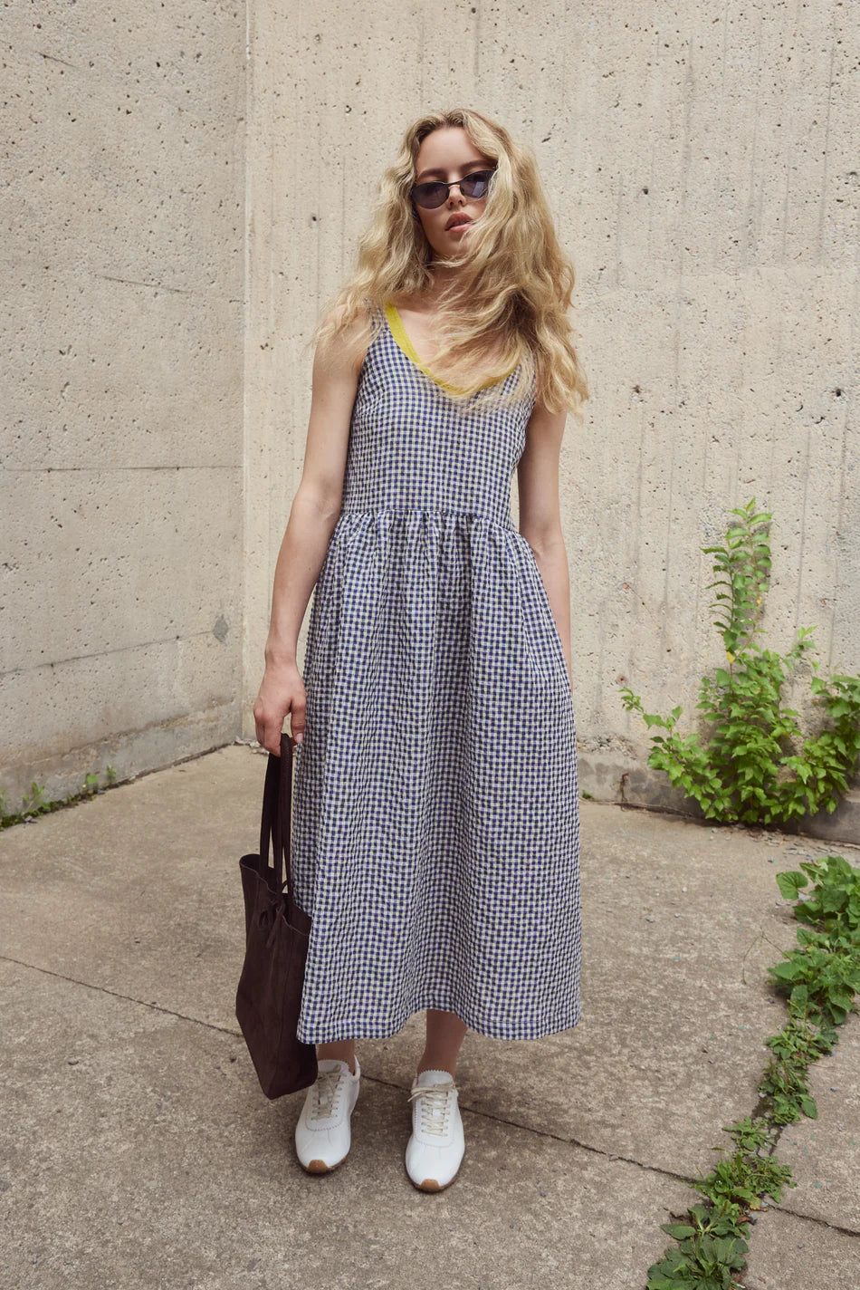 EVE GRAVEL - GLINDA DRESS - BLUE/MAUVE - SS26 Boutique Unicorn EVE GRAVEL - GLINDA DRESS - BLUE/MAUVE - SS26 Boutique Unicorn