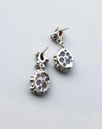HOUSE OF HUDSON - DOUBLE EARRINGS - GARNET AND CHALCEDONY