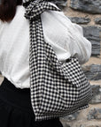 EVE GRAVEL - PAPERBAG BAG - NATURAL/BLACK