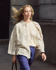 EVE GRAVEL - CHEMISE JACOB - BEIGE/BLANC - PÉ26