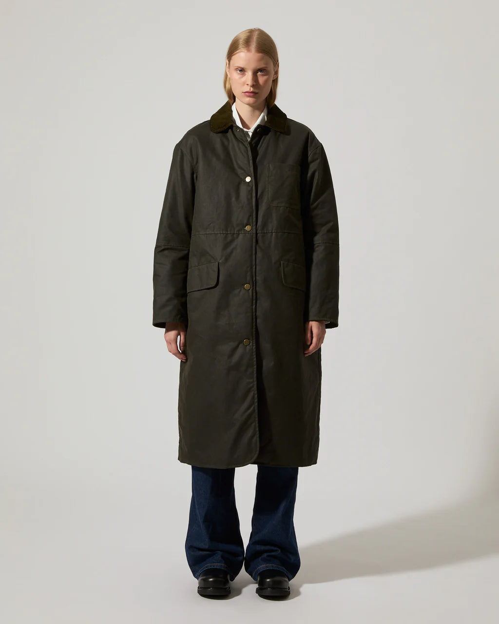 BAL　COTTON NYLON FISTTAIL COAT Needles Balcollar Coat W/N Herringbone White – The Foxhole