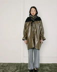 A BRONZE AGE - MANTEAU DE PLUIE JUDY - METALLIC MOSS - AH26