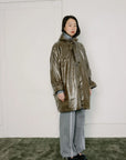 A BRONZE AGE - MANTEAU DE PLUIE JUDY - METALLIC MOSS - AH26
