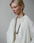 LISBETH JEWELRY - CLASSIC LONG BEAD NECKLACE - BLACK TOURMALINE