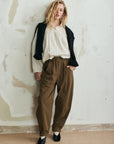 EVE GRAVEL - PAYNE TOP - CREAM/CHARCOAL - FW26