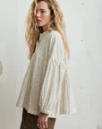 EVE GRAVEL - PAYNE TOP - CREAM/CHARCOAL - FW26