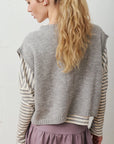 EVE GRAVEL - TRICOT SANS MANCHE POTTER - GRIS - AH26