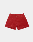 Q FOR QUINN - POINTELLE BOXER SHORTS - SCARLET