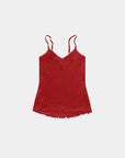 Q FOR QUINN - POINTELLE CAMISOLE - SCARLET