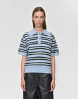 MINIMUM - RUTH KNIT POLO - CASHMERE BLUE - SS26