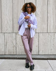 COLORFUL STANDARD - PANTALON TWILL - PURPLE HAZE