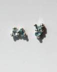 HOUSE OF HUDSON - CLUSTER STUDS - TOPAZ BLUE
